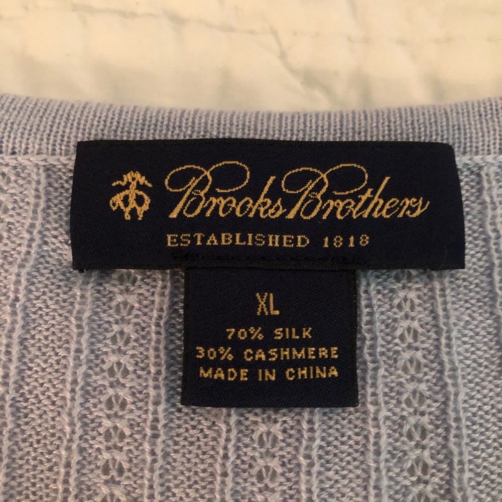 Brooks Brothers Silk/Cashmere Short Sleeve Sweater